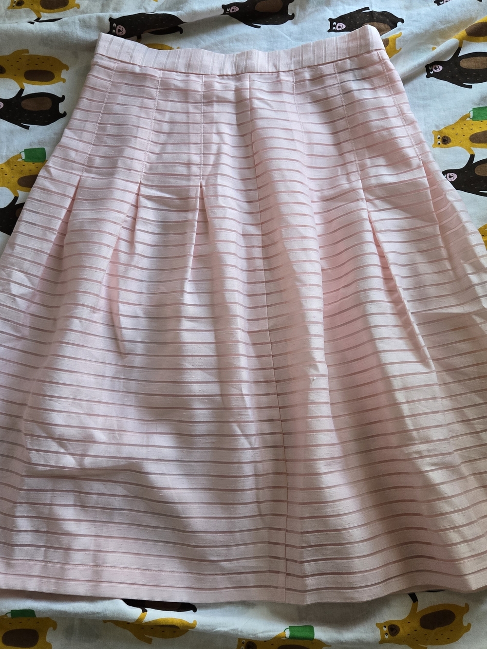 Women's Light Pink Pleated A-Line Skirt